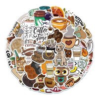 (image for) Coffee Stickers Non Repeating Vinyl Decal Pack Lot 50pcs