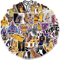 (image for) Kobe Bryant Stickers Mamba Lakers Non Repeating Decals 50 pcs