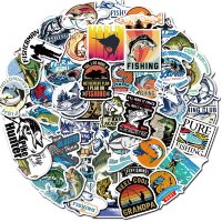 (image for) Fishing Fan Stickers Window Tackle Box Non Repeating 50 pcs