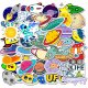 (image for) UFO Space Rocket Stickers Planets Non Repeating Decals 50 pcs