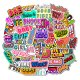 (image for) Popular Phrases Stickers Colorful Skateboard Decals 50 pcs
