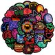 (image for) Random Neon Decal Stickers Non Repeating Sticker Bomb 100 pcs