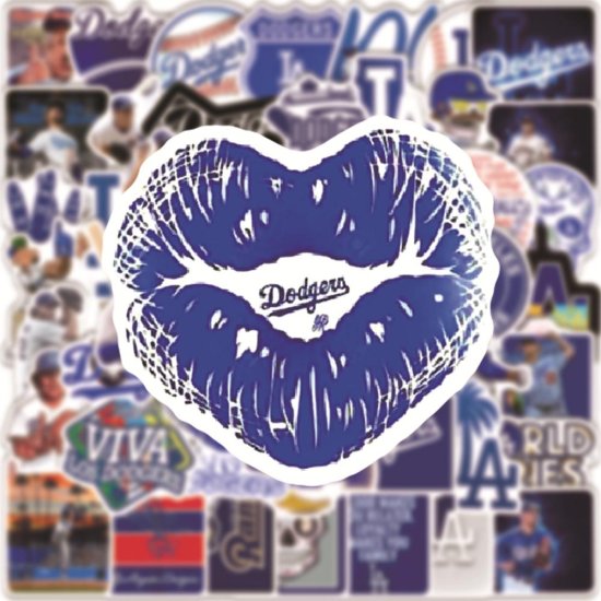 (image for) Las Angeles LA Dodgers Sticker MLB Sports Fan Pack 50pc - Click Image to Close