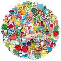 (image for) Tropical Beach Stickers Sun and Surf Laptop Luggage Decals 100pc