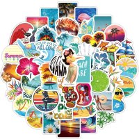 (image for) Tropical Beach Stickers Sun and Surf Laptop Luggage Decals 50pc