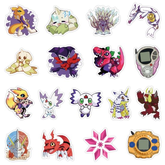 (image for) Anime DIGIMON ADVENTURE Stickers Non-Repeating Decals 100pcs - Click Image to Close