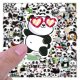 (image for) Panda Bear Stickers Animal Lover Non Repeating Decals 100 pcs