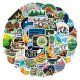 (image for) Camping Hiking Stickers Adventure Non Repeating Decals 50 pcs