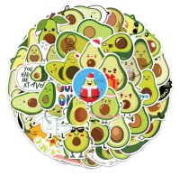 (image for) Avocado Lover Stickers Fruit Non Repeating Decals 50 pcs