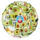 (image for) Avocado Lover Stickers Fruit Non Repeating Decals 50 pcs