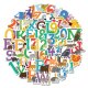 (image for) ABC 123 Animals Sticker Teacher School Children Reward Pack 50pc