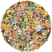 (image for) Mexican Stickers Taco Guacamole Non Repeating Vinyl Decal 100pcs