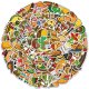 (image for) Mexican Stickers Taco Guacamole Non Repeating Vinyl Decal 100pcs
