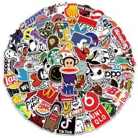 (image for) Brand logos Stickers Vinyl Decal Non Repeating Random Fun 101pcs