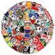 (image for) Brand logos Stickers Vinyl Decal Non Repeating Random Fun 101pcs