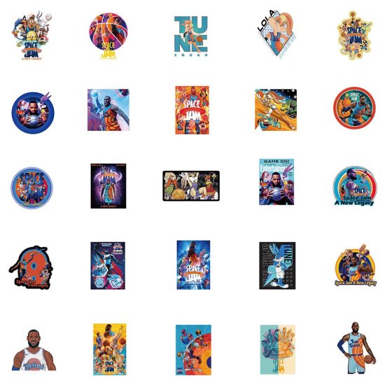 (image for) Space Jam Lebron James Stickers Waterproof Vinyl Decals 50 pcs - Click Image to Close