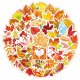 (image for) Autumn Fall Leaf Decal Nature Stickers Non Repeating 50pc
