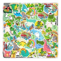 (image for) Dinosaur Stickers Vinyl Decals Skateboard Laptop Pack Lot 50pcs
