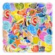 (image for) Sea Shell Shells Stickers Mixed Non Repeating Vinyl Decals 50pc