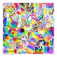 (image for) Rainbow Stickers Mixed Non Repeating Vinyl Decals 50pc