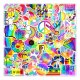 (image for) Rainbow Stickers Mixed Non Repeating Vinyl Decals 50pc