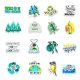 (image for) Save the Planet Vinyl Decal Stickers Non Repeating 50pc