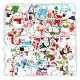 (image for) Frosty Snowman Decal Stickers Winter Snow Non Repeating 50 pcs