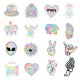 (image for) Pastel Rainbow Inspired Stickers Non Repeating Vinyl Decals 50pc
