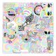 (image for) Pastel Rainbow Inspired Stickers Non Repeating Vinyl Decals 50pc