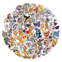 (image for) Tom and Jerry Vinyl Decal Stickers Hanna Barbera 50 pcs