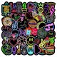 (image for) Neon Sign Random#2 Decal Stickers Non Repeating Vinyl 50pcs