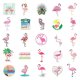 (image for) Flamingo Florida Bird Decal Stickers Non Repeating Vinyl 50pcs