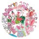 (image for) Flamingo Florida Bird Decal Stickers Non Repeating Vinyl 50pcs