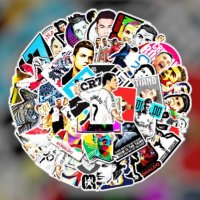 (image for) Ronaldo Decal Vinyl Stickers Soccer Non Repeating 50pc (0103 #2)