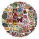 (image for) Classic 60s Hippie #3 Tie-Dye Decal Stickers Non Repeating 50pcs