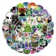 (image for) Alien Little Green Men Decal Stickers Vinyl Non Repeating 50pcs