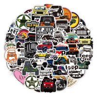 (image for) Jeep 4x4 World Decal Stickers Non Repeating Vinyl 50pcs