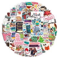 (image for) Books Reading Animals Sticker Vinyl Decal Teacher 50pcs