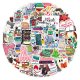 (image for) Books Reading Animals Sticker Vinyl Decal Teacher 50pcs