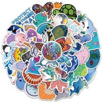 (image for) Sea Life Conservation Decal Stickers Sharks Non Repeating 50pcs