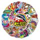 (image for) Classic 60s Hippie Tie-Dye Decal Stickers Non Repeating 50pcs