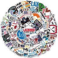 (image for) Lacrosse Team Sport Decal Stickers Non Repeating 50 pcs