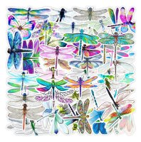 (image for) Dragonflies Dragonfly Decal Stickers Non Repeating Vinyl 50pc