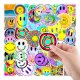 (image for) Smiley Face Neon Decal Stickers Non Repeating Vinyl 50 pcs