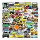 (image for) Cars Trucks Vehicles Decal Stickers Non Repeating Vinyl 50pc