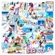 (image for) Skiing Ski Slopes Decal Stickers Non Repeating 50 pcs