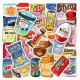 (image for) Name Brand Food Drink Vinyl Decal Stickers Non Repeating 50pcs