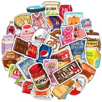 (image for) Name Brand Food Drink Vinyl Decal Stickers Non Repeating 50pcs