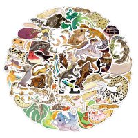 (image for) Mixed Lizard Decal Stickers Non-Repeating pack 50pcs