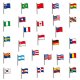 (image for) National Flags Vinyl Decal Stickers Non Repeating 50pc
